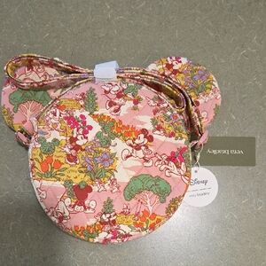 NWT Vera Bradley Pink Floral Mickey Ear Crossbody Bag